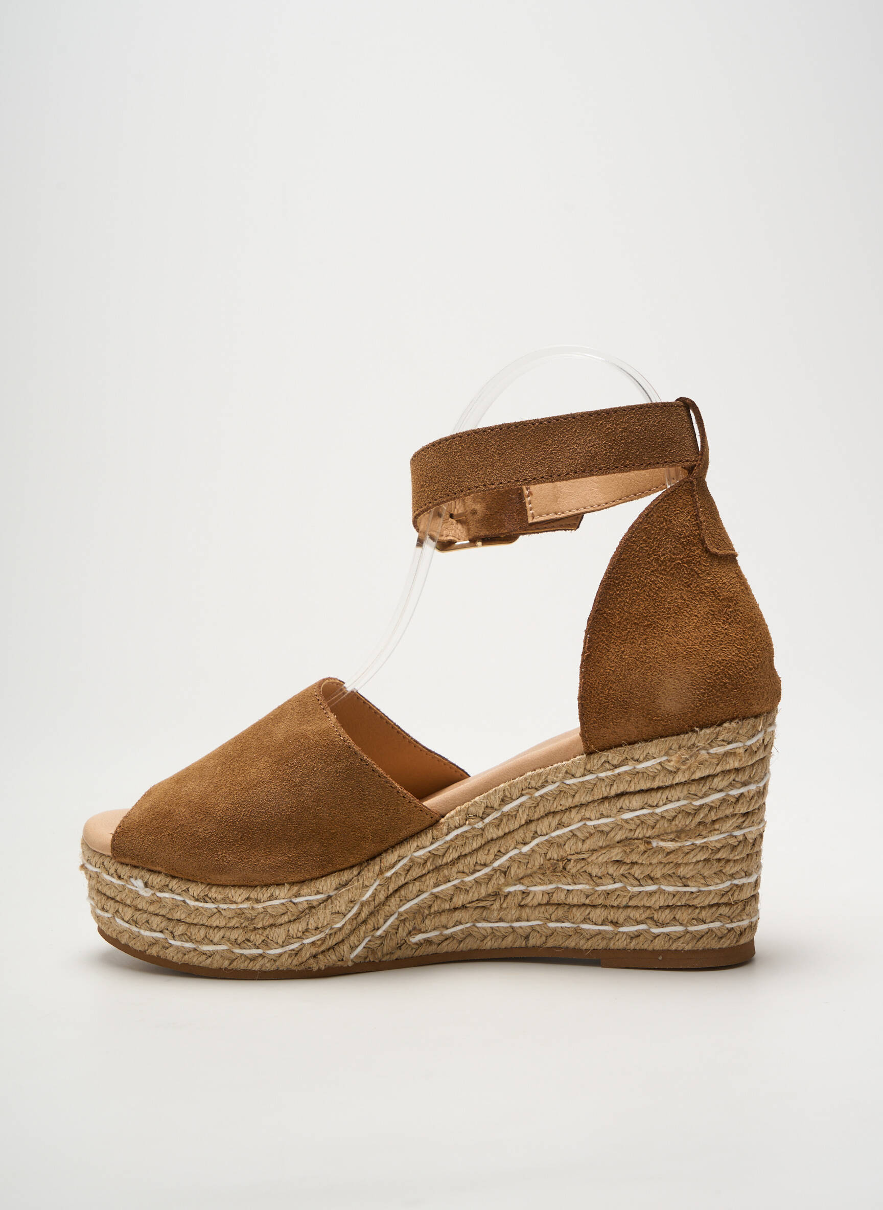 Espadrilės nubuko audinys kulnas nuo 7 iki 9 cm rudas HEINE moteris