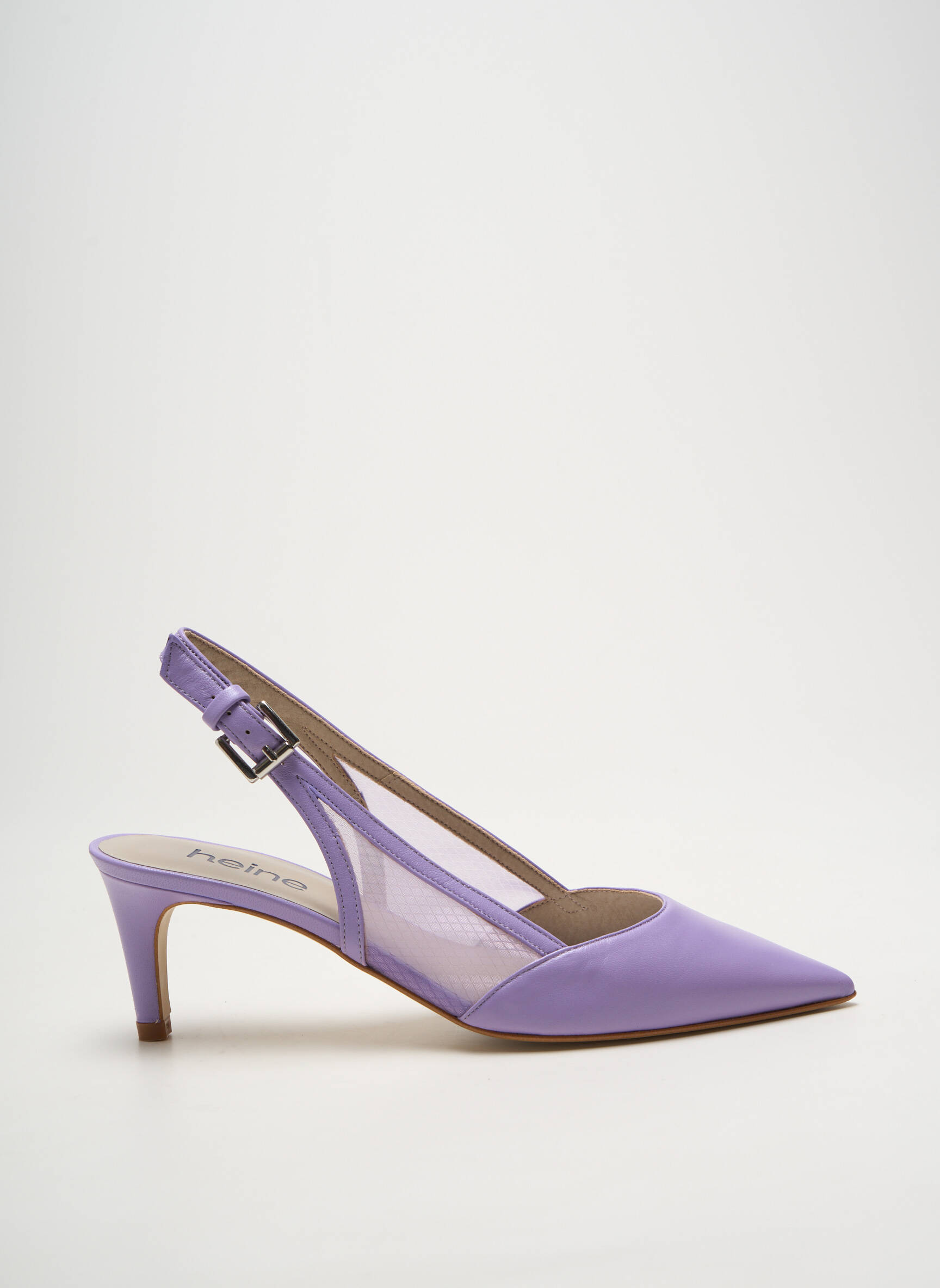Aukštakulniai satino audinys kulnas nuo 7 iki 9 cm violetinis HEINE moteris