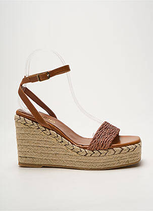 Espadrilės satino audinys 10 cm ir daugiau aukštakulniai rudas HEINE moteris