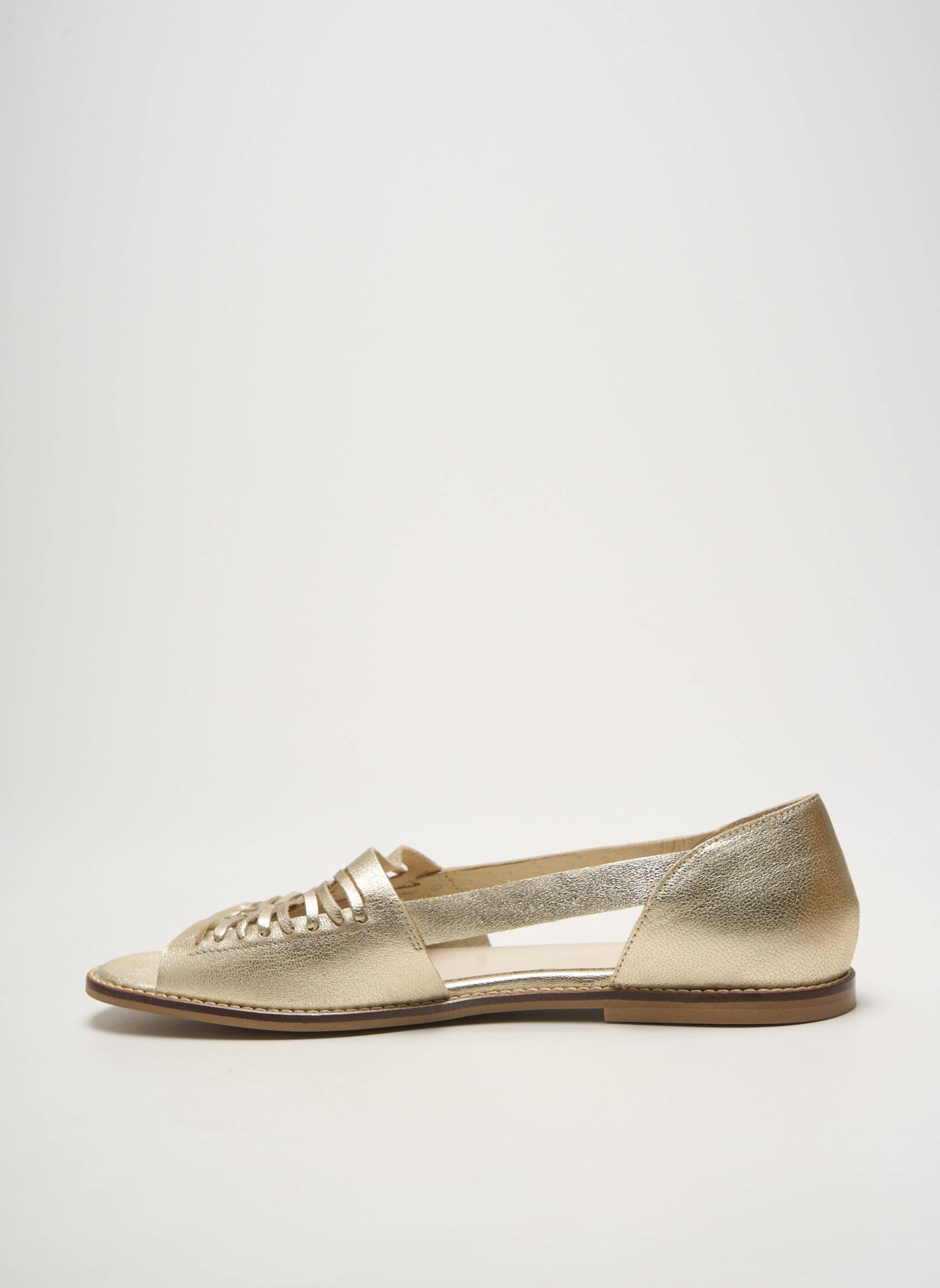 Sandalai/nu pėdos chiquet plokščias kulnas iki 3 cm auksas HEINE moteris