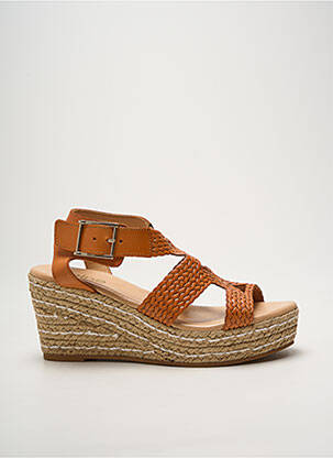 Espadrilės satino audinys kulnas nuo 7 iki 9 cm oranžinė HEINE moteris