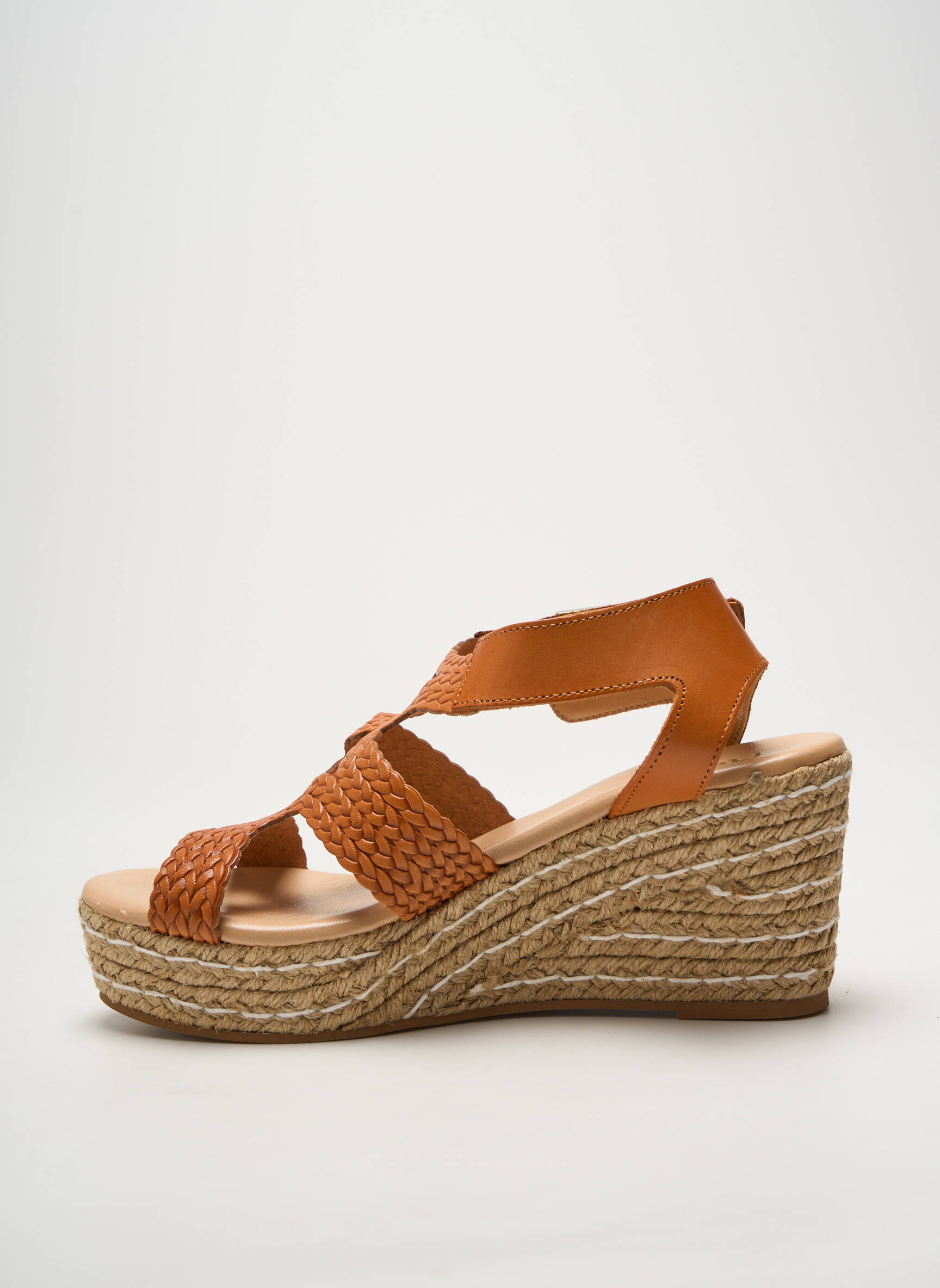 Espadrilės satino audinys kulnas nuo 7 iki 9 cm oranžinė HEINE moteris
