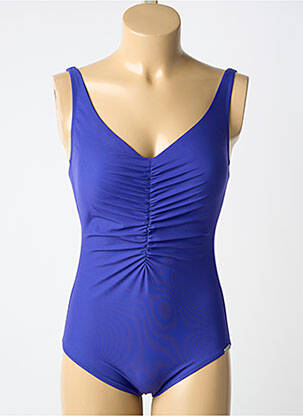 Vienos dalies maudymosi kostiumas satino efektas aukšti trikampiai violetinis CHARMLINE moteris