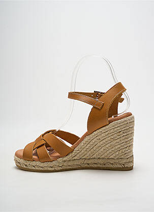 Espadrilės užsegimas su kaklo detalėmis kulnas nuo 7 iki 9 cm rudas HEINE moteris