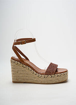 Espadrilės satino audinys kulnas nuo 7 iki 9 cm rudas HEINE moteris