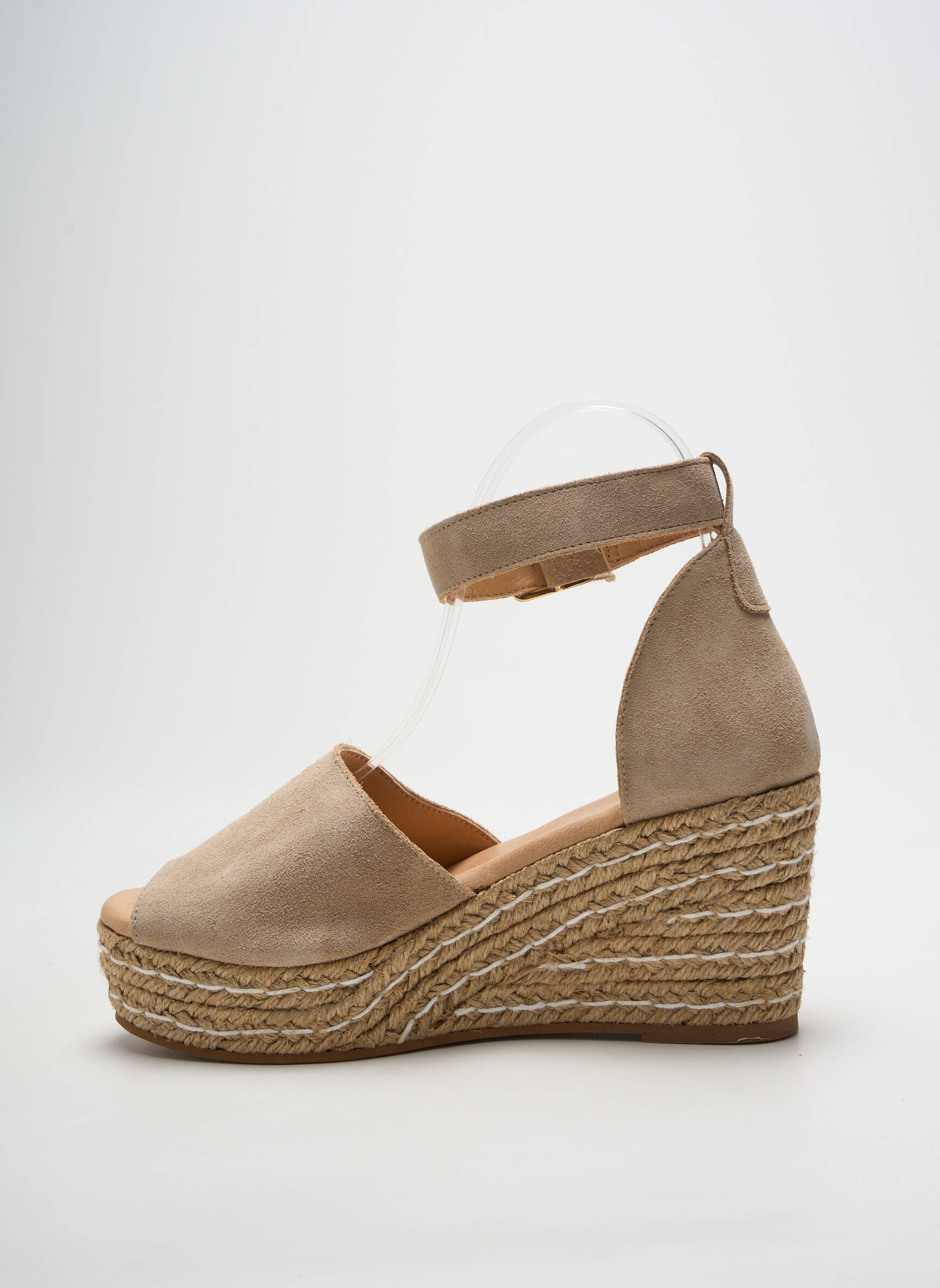 Espadrilės užsegimas su kaklo detalėmis kulnas nuo 7 iki 9 cm bežinis HEINE moteris