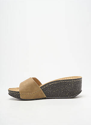 Mule/sabotai atvira pabaiga kulnas nuo 4 iki 6 cm rudas DR.FEET moteris