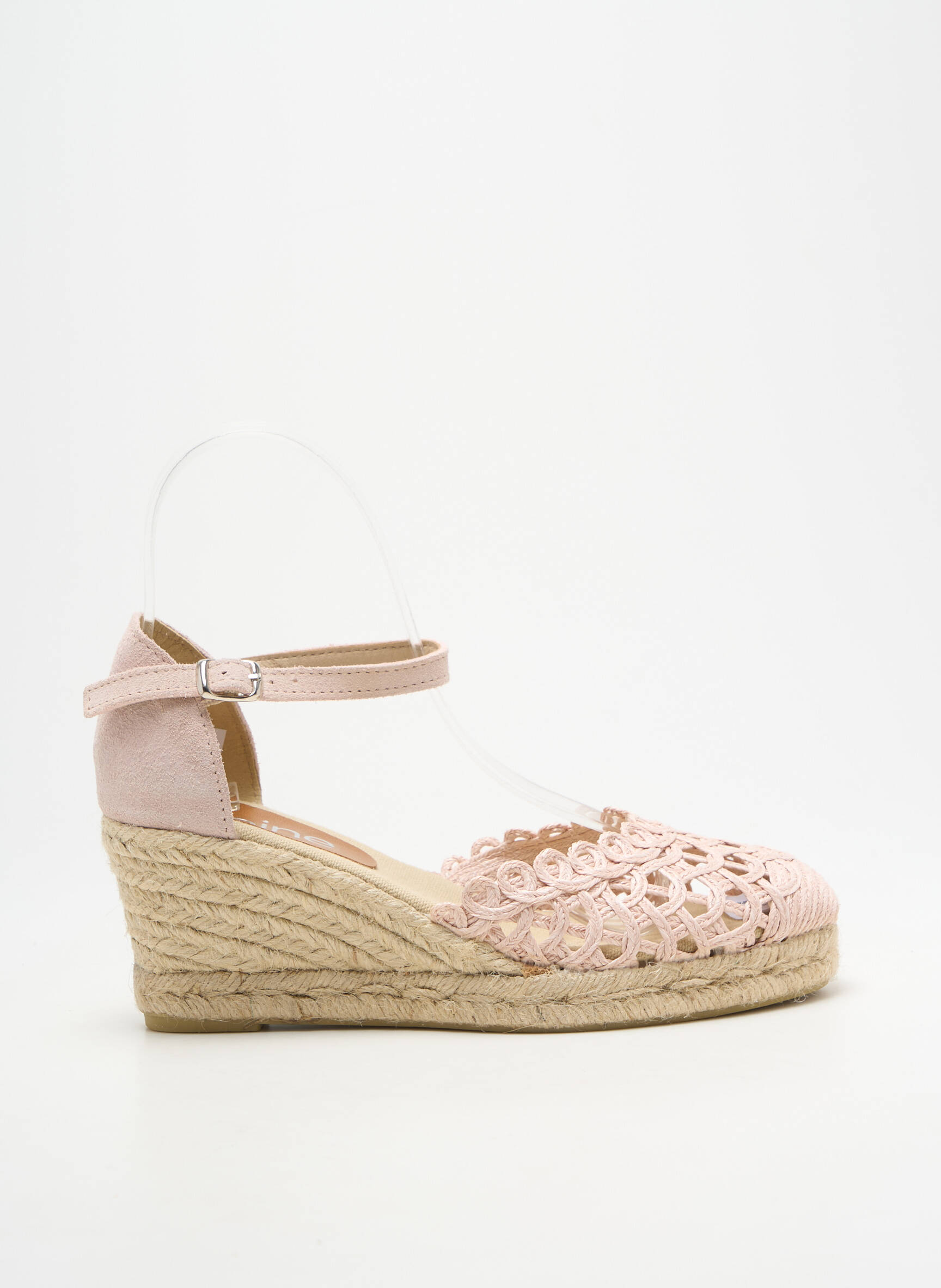 Espadrilės apvalus mygtukas kulnas nuo 4 iki 6 cm rožinė HEINE moteris