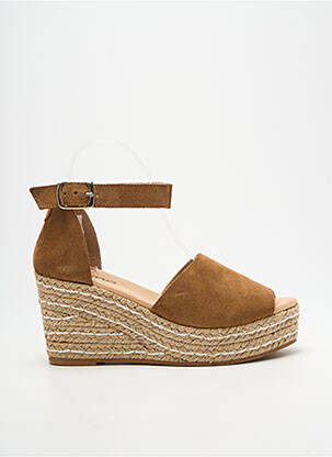 Espadrilės nubuko audinys kulnas nuo 7 iki 9 cm rudas HEINE moteris