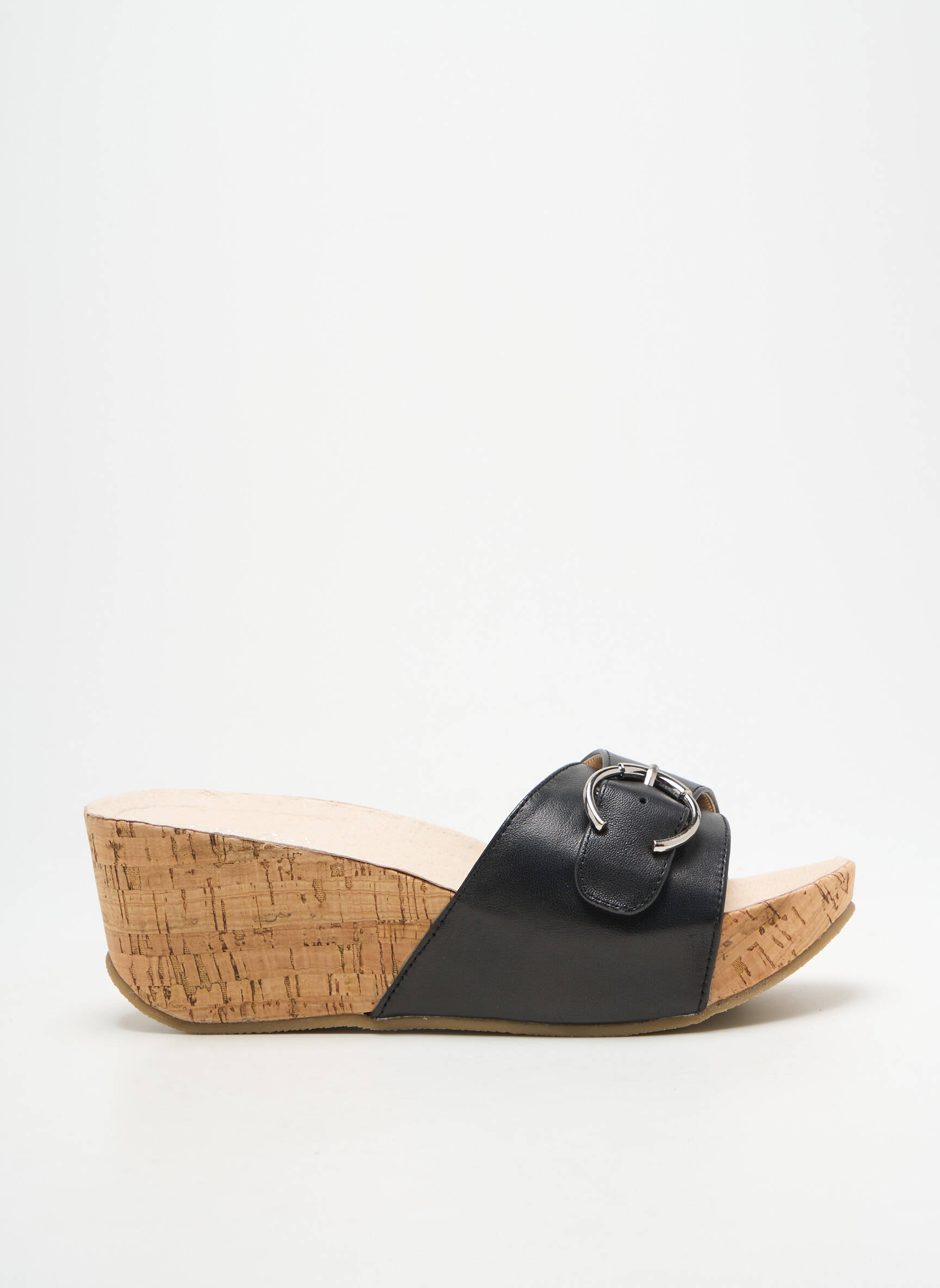 Mule/sabotai satino audinys kulnas nuo 7 iki 9 cm juodas ANDREA CONTI moteris