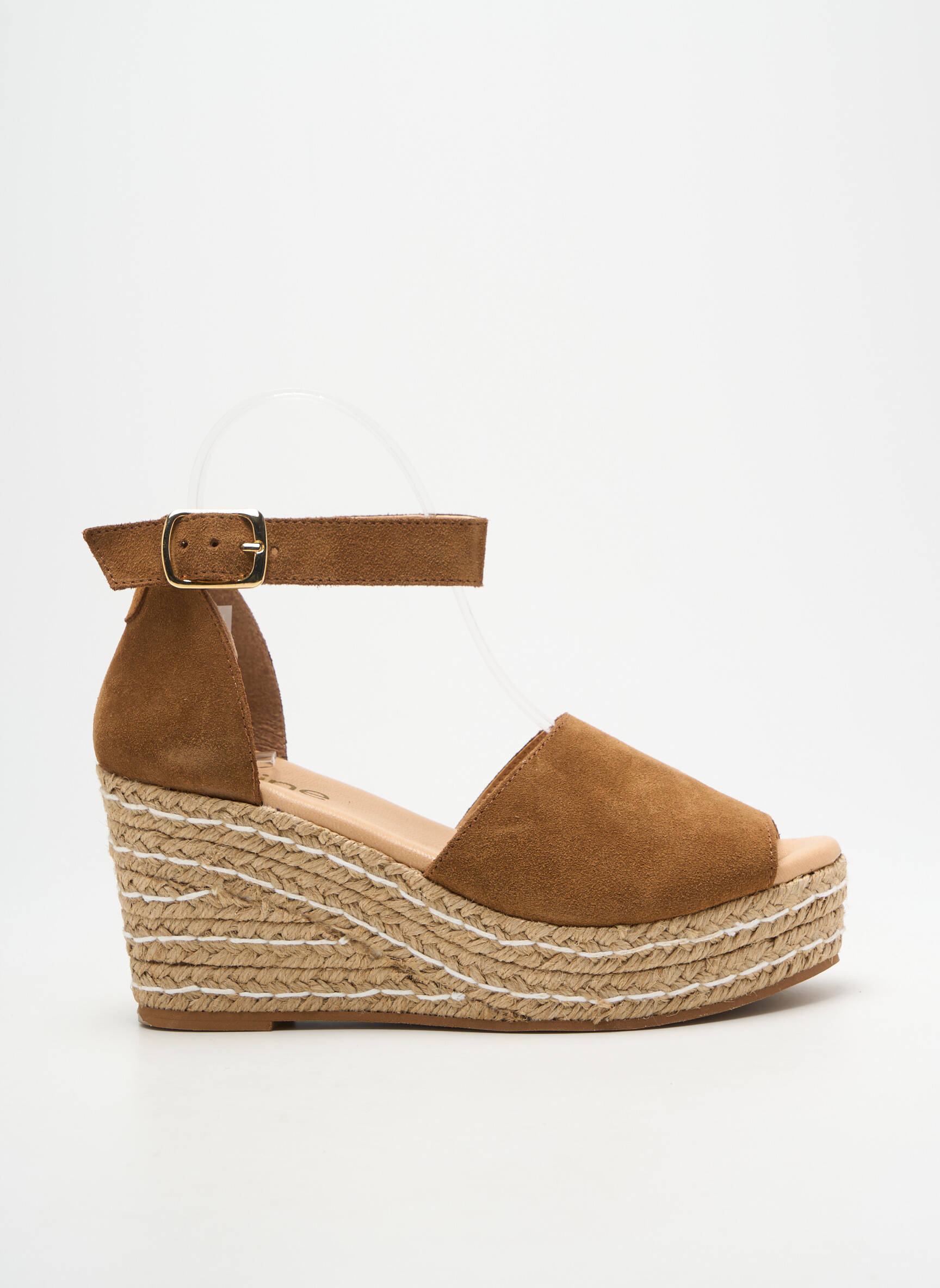 Espadrilės nubuko audinys kulnas nuo 7 iki 9 cm rudas HEINE moteris