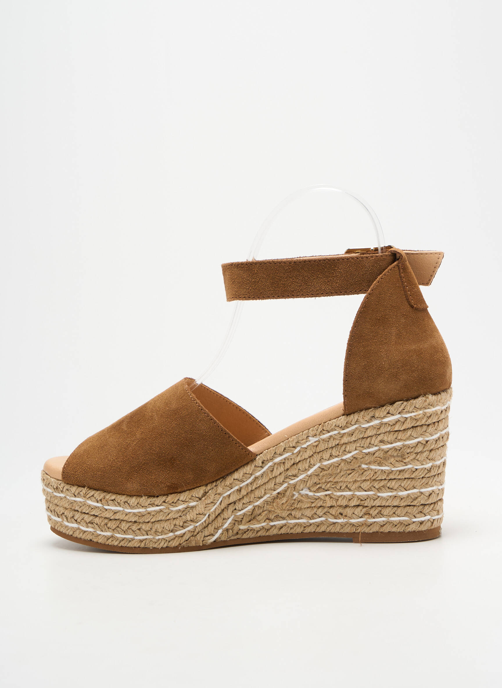 Espadrilės nubuko audinys kulnas nuo 7 iki 9 cm rudas HEINE moteris