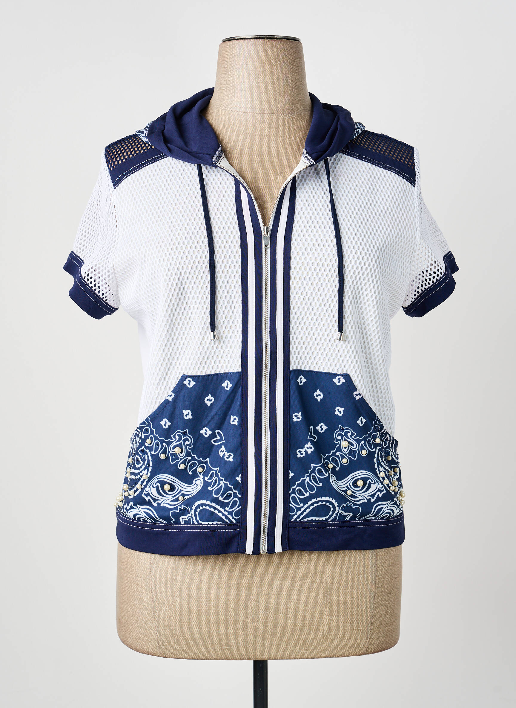 Kasdienis švarkas apvalus kaklas mėlyna ANANKE moteris