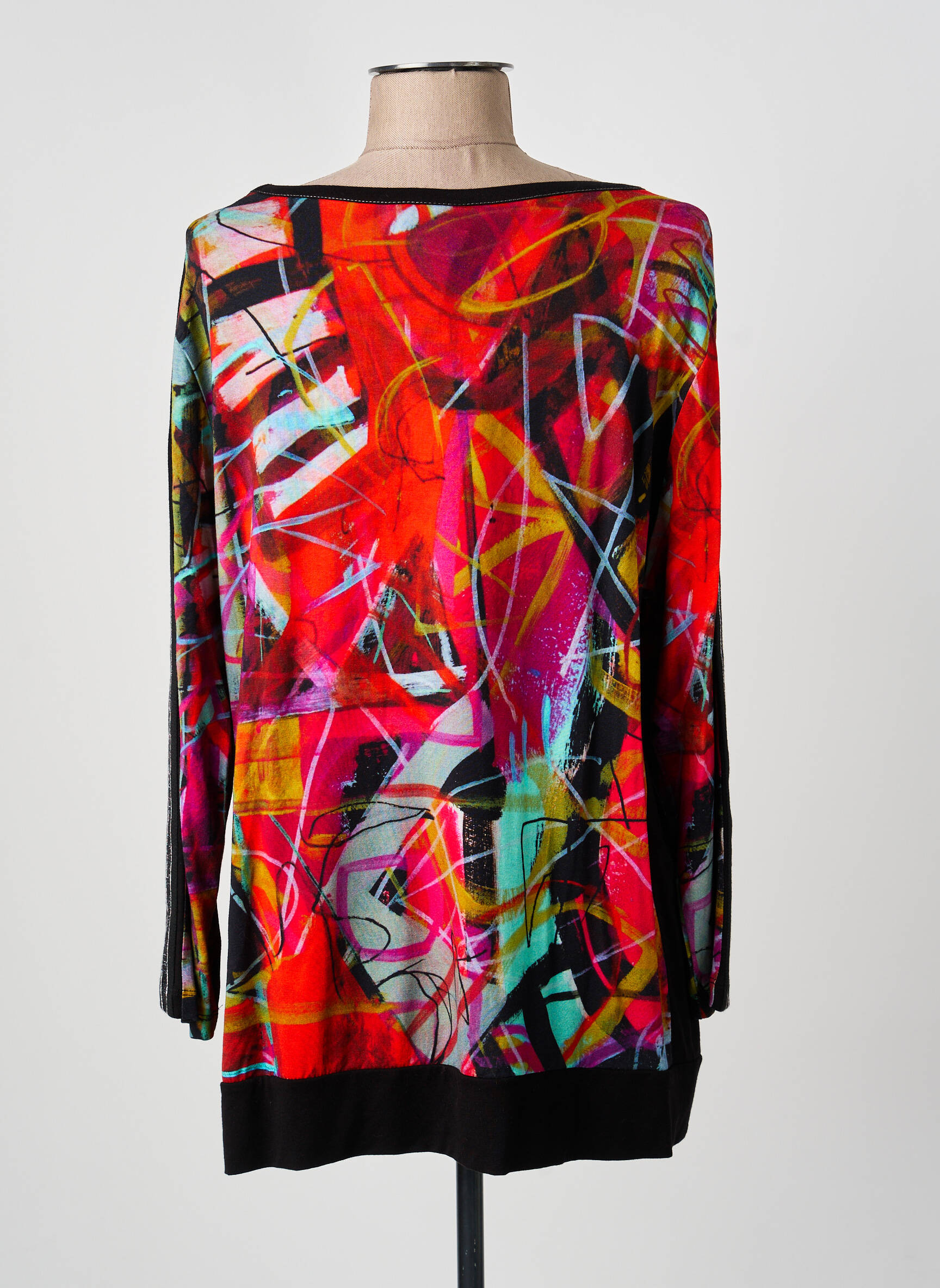Viršūnė tamprumas ilgos rankovės raudona DOLCEZZA moteris