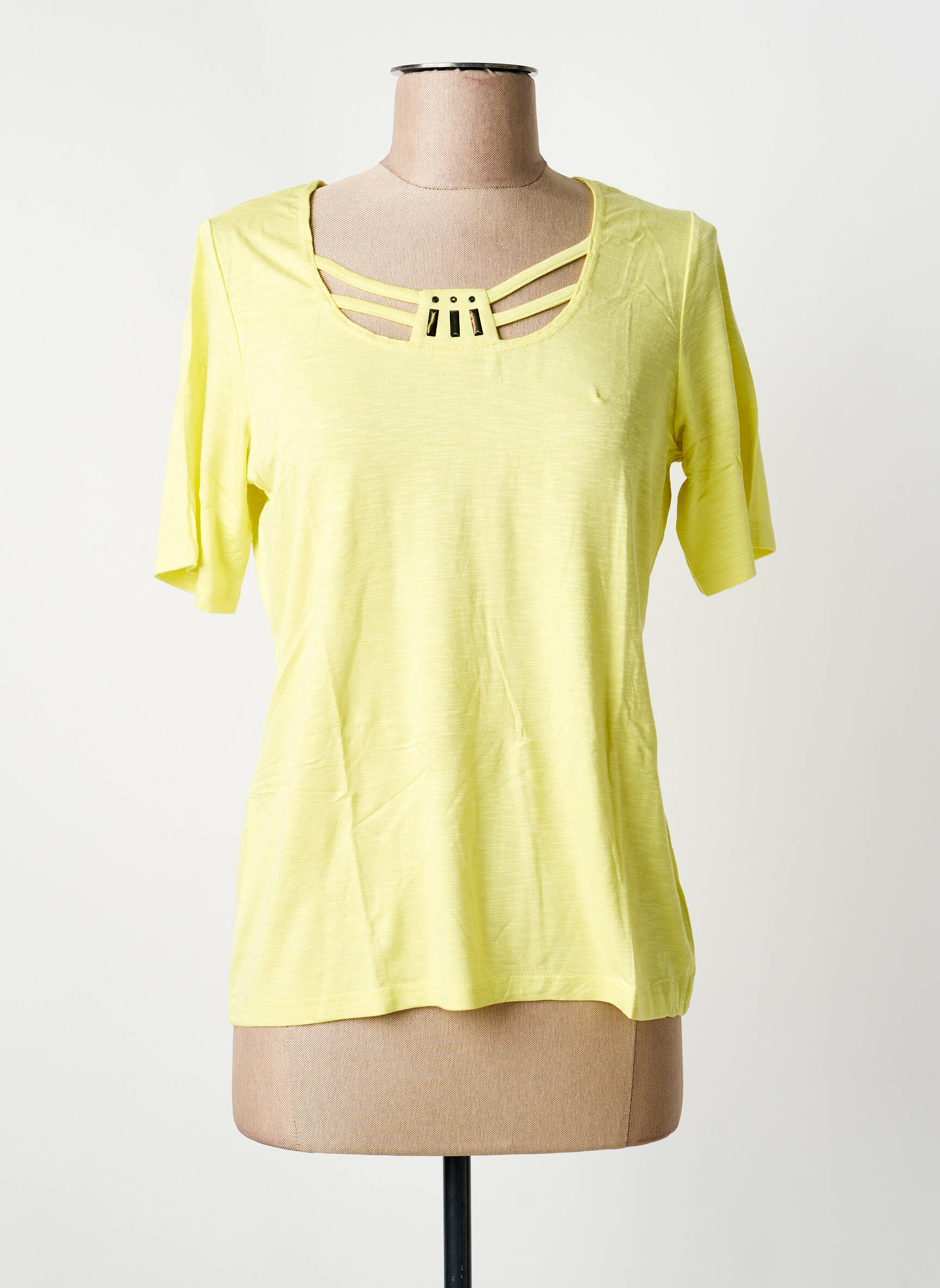T-marškinys tamprumas trumpas rankovės žalias TELMAIL moteris