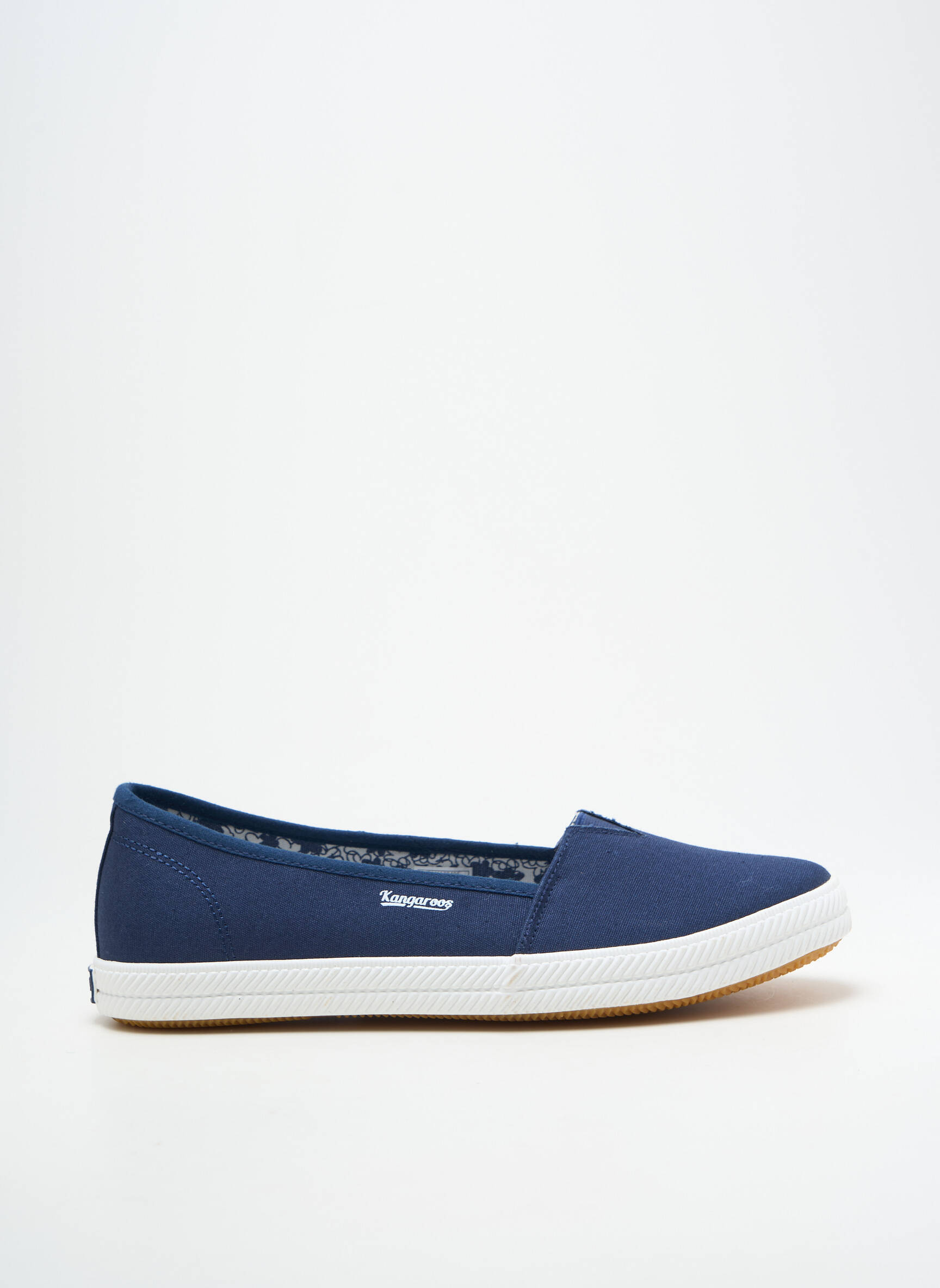 Slip-on batai apvalus mygtukas plokščias kulnas iki 3 cm mėlyna KANGAROOS moteris