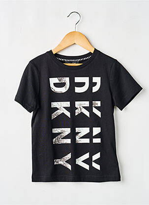 T-marškinys floqué serigrafija trumpas rankovės juodas DKNY berniukas