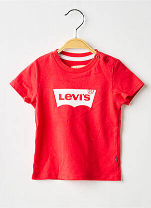 T-marškinys floqué serigrafija trumpas rankovės raudona LEVI'S berniukas