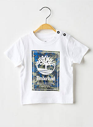 T-marškinys floqué serigrafija trumpas rankovės baltas TIMBERLAND berniukas