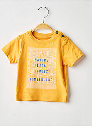 T-marškinys floqué serigrafija trumpas rankovės geltona TIMBERLAND berniukas