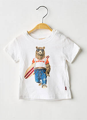 T-marškinys floqué serigrafija trumpas rankovės baltas LEVI'S berniukas