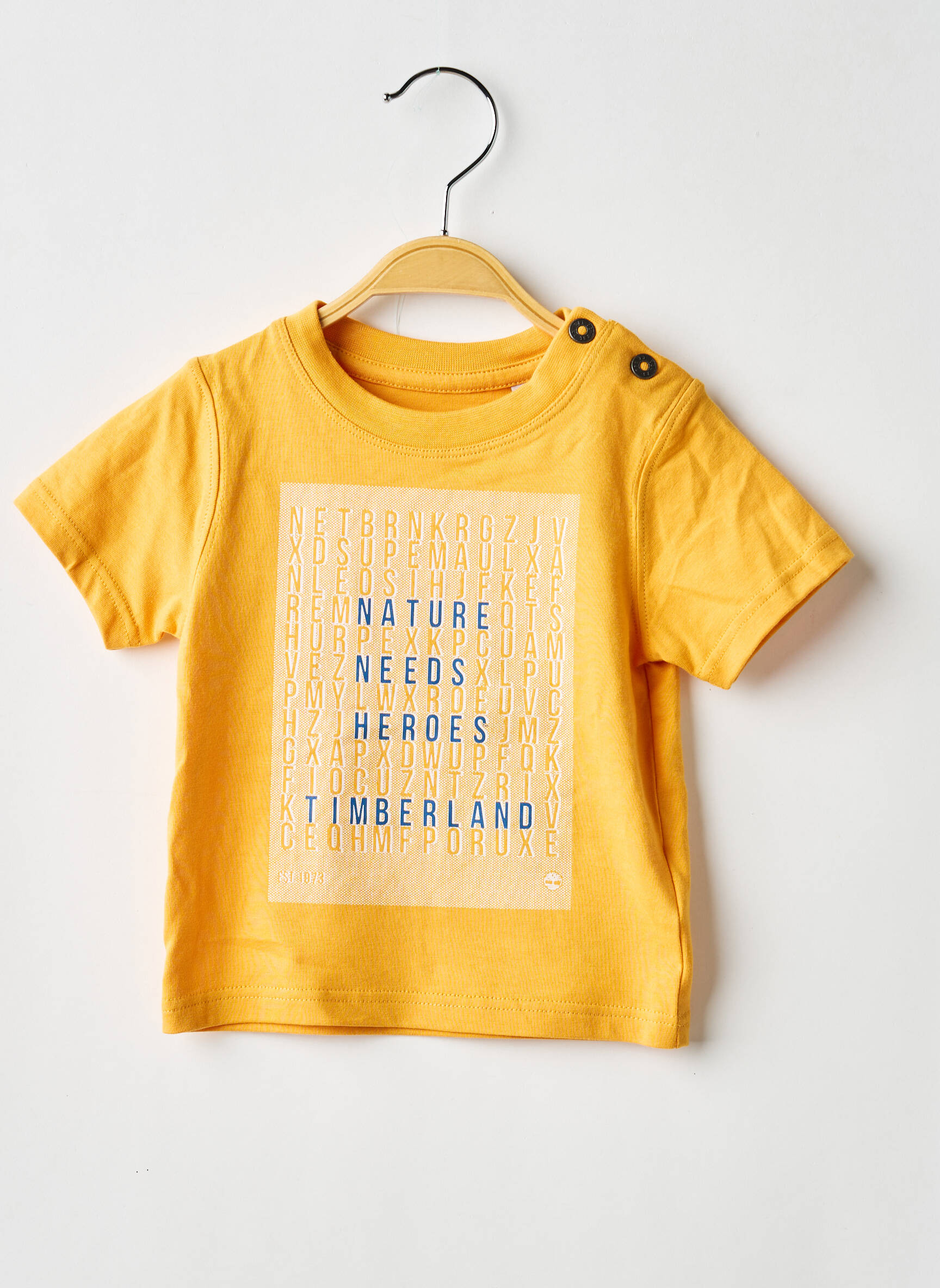 T-marškinys floqué serigrafija trumpas rankovės geltona TIMBERLAND berniukas