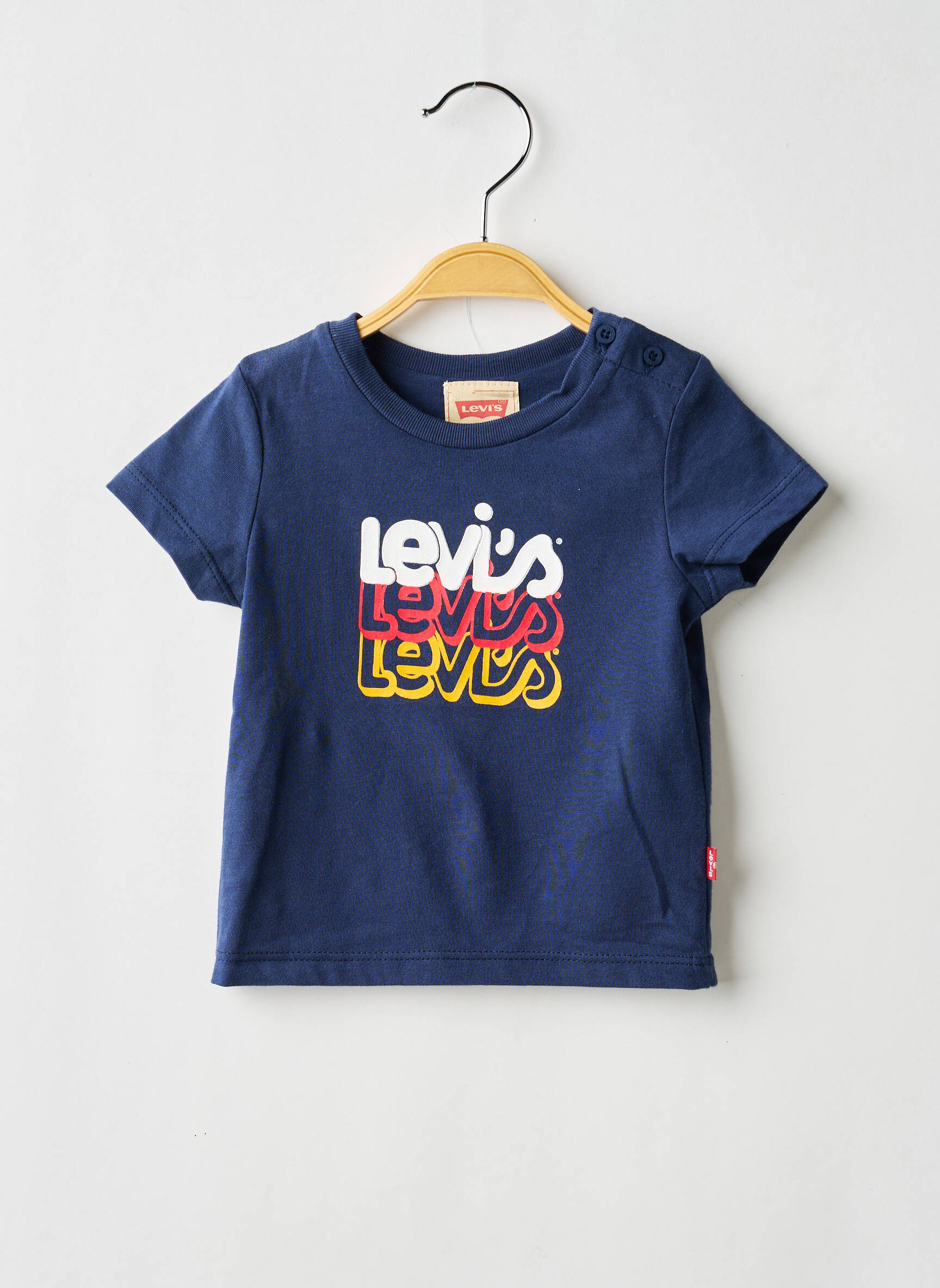 T-marškinys floqué serigrafija trumpas rankovės mėlyna LEVI'S berniukas