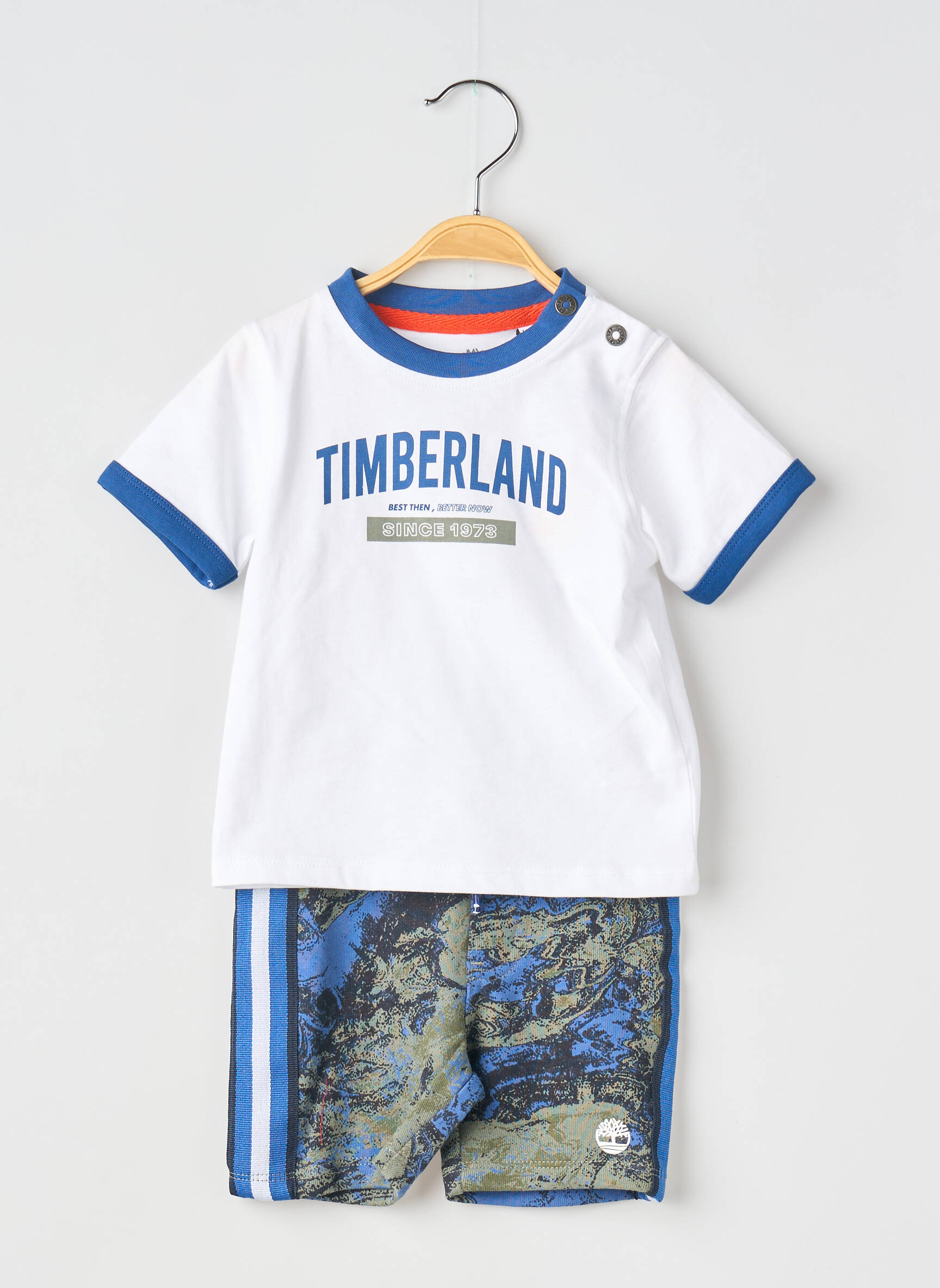 Šortų rinkinys užsegimas diržui, kuris užsiriša ant juosmens mėlyna TIMBERLAND berniukas