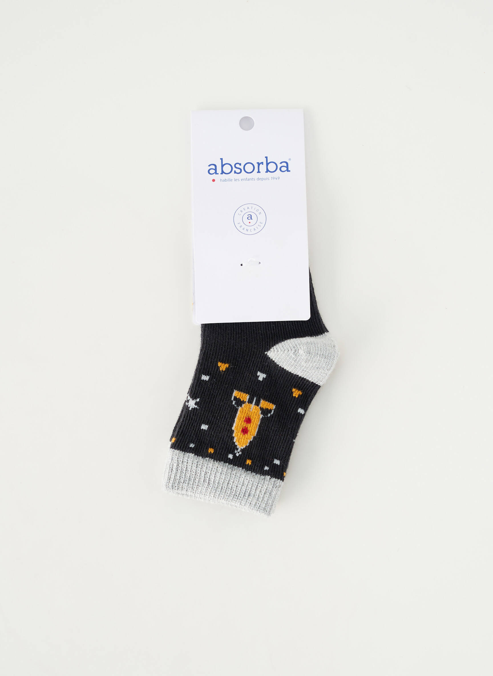 Kojinės fantazijos raštas juodas ABSORBA berniukas