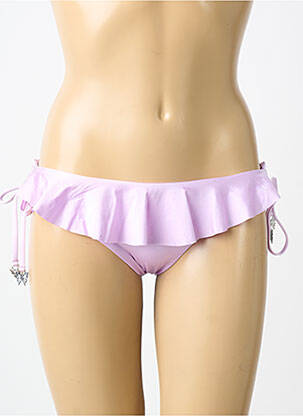 Maudymosi kelnaitės satino audinys bikini violetinis SEAFOLLY moteris