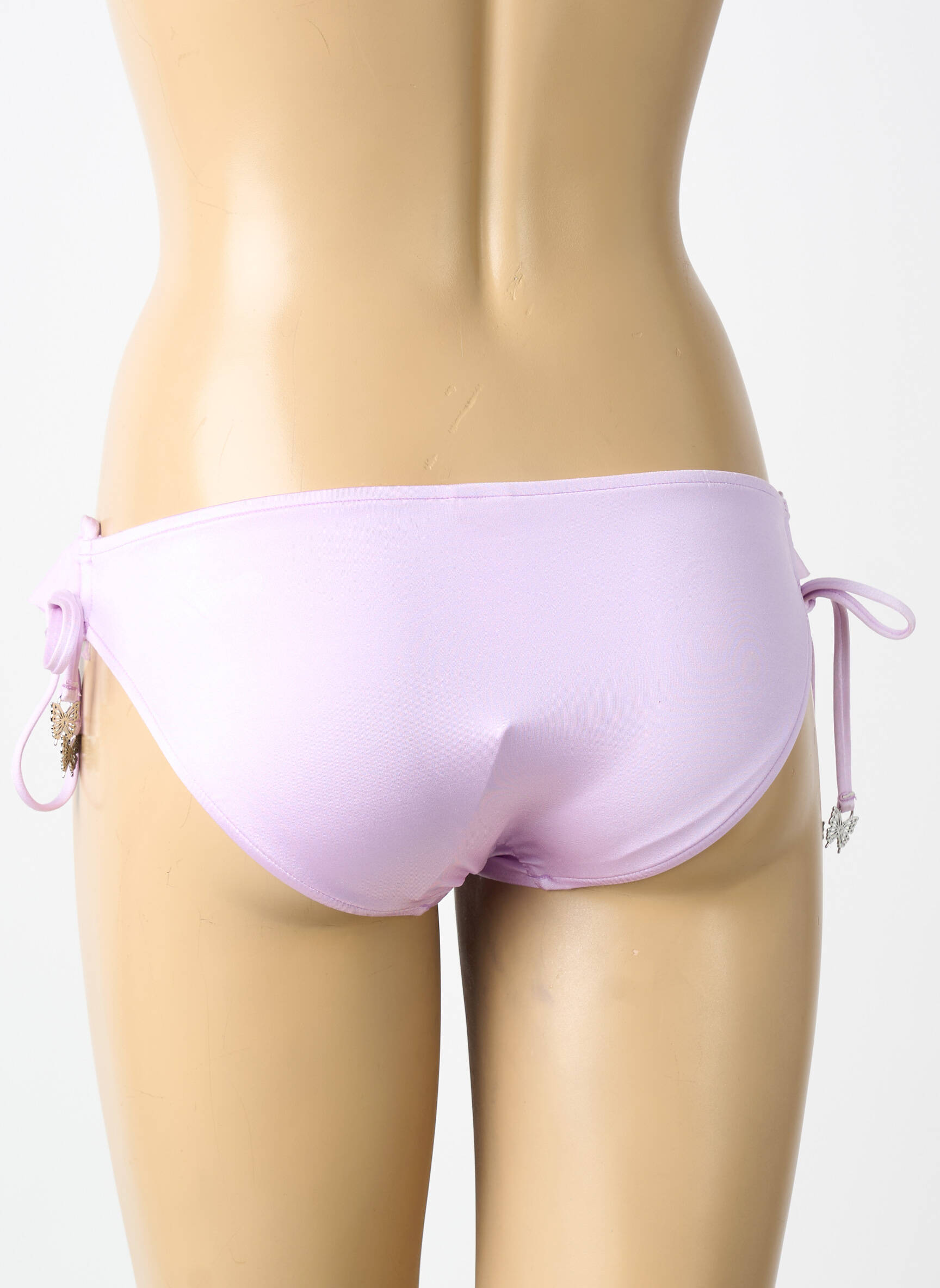 Maudymosi kelnaitės satino audinys bikini violetinis SEAFOLLY moteris