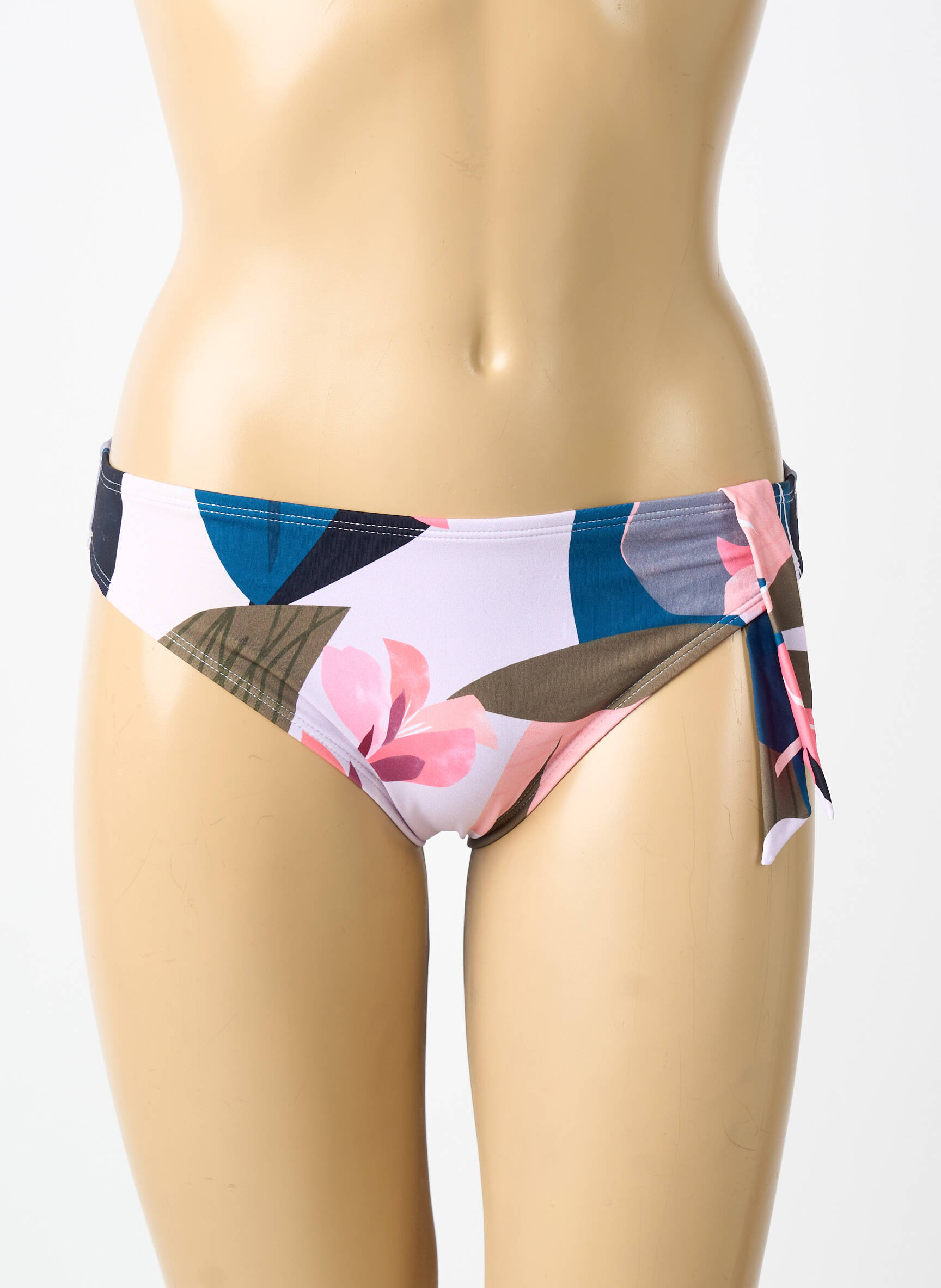 Maudymosi kelnaitės gėlių raštas bikini rožinė LINGADORE moteris