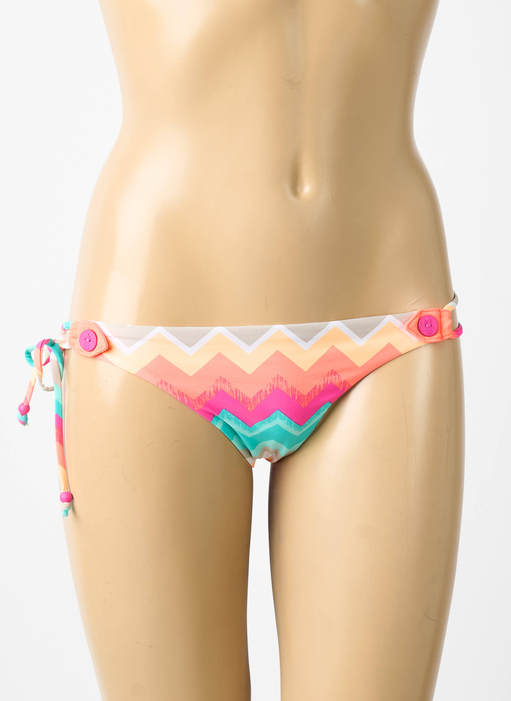 Maudymosi kelnaitės satino audinys bikini mėlyna SEAFOLLY moteris