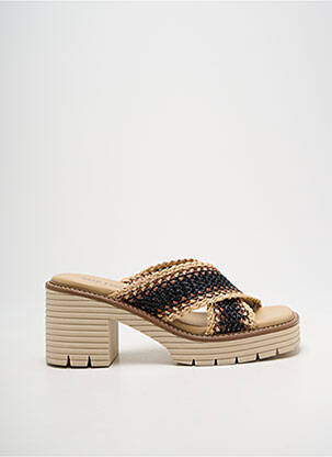 Mule/sabotai pusiau kompensuotas kulnas nuo 7 iki 9 cm juodas SOFTWAVES moteris