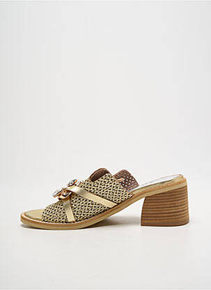 Mule/sabotai satino audinys kulnas nuo 4 iki 6 cm auksas MYMA moteris