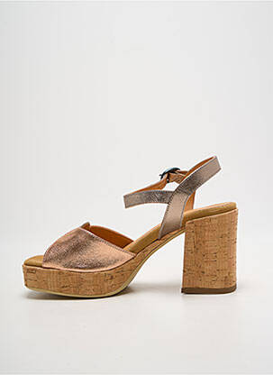 Sandalai/nu pėdos pusiau kompensuotas kulnas nuo 7 iki 9 cm rožinė MINKA DESIGN moteris