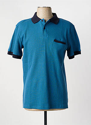 Polo jersey audinys trumpas rankovės mėlyna SINGULIER vyras