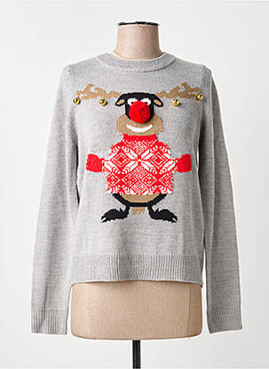 Megztinis tiesi kirpimas ilgos rankovės pilka VERO MODA moteris