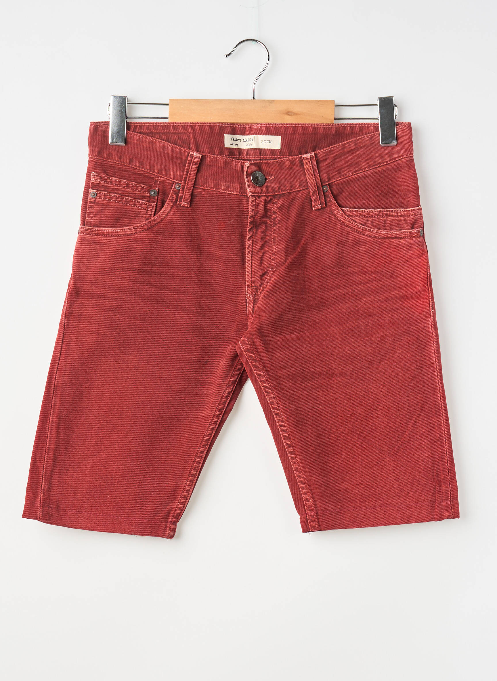 Bermudas denimo audinys normala dydis raudona TEDDY SMITH vyras