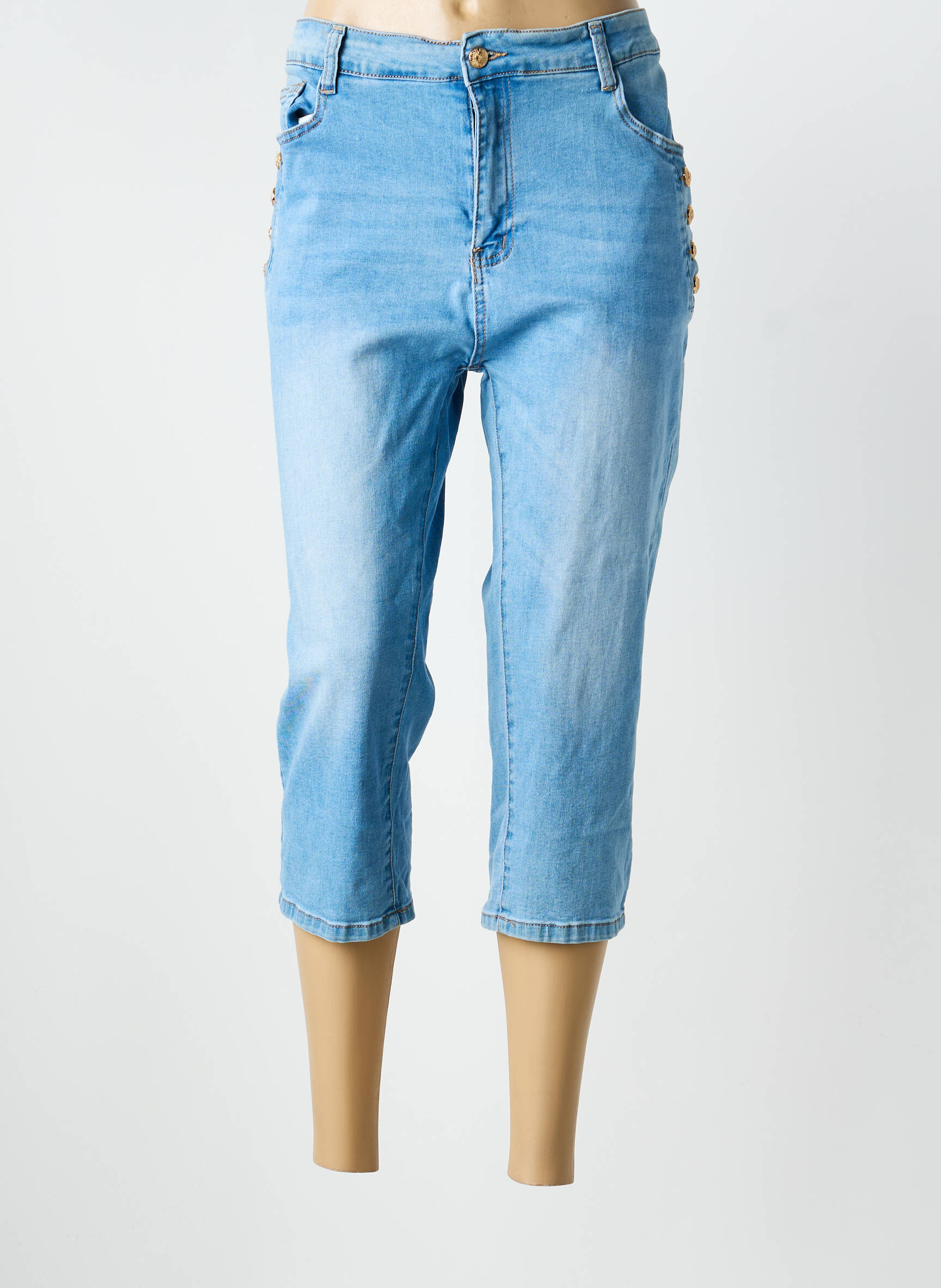 Pusilgių kelnių normala dydis normala dydis mėlyna B.S JEANS moteris