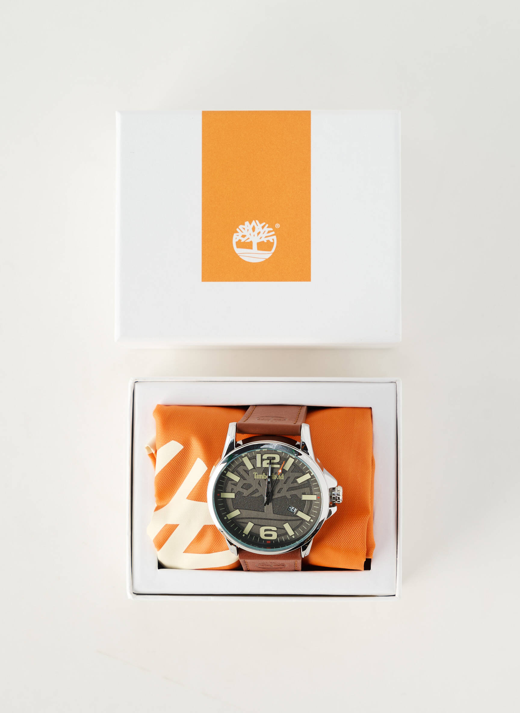 Laikrodis odiniai medžiagos rudas TIMBERLAND vyras