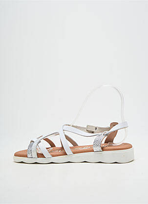 Šlepetės spauda plokščias kulnas iki 3 cm sidabrinė OH ! MY SANDALS moteris