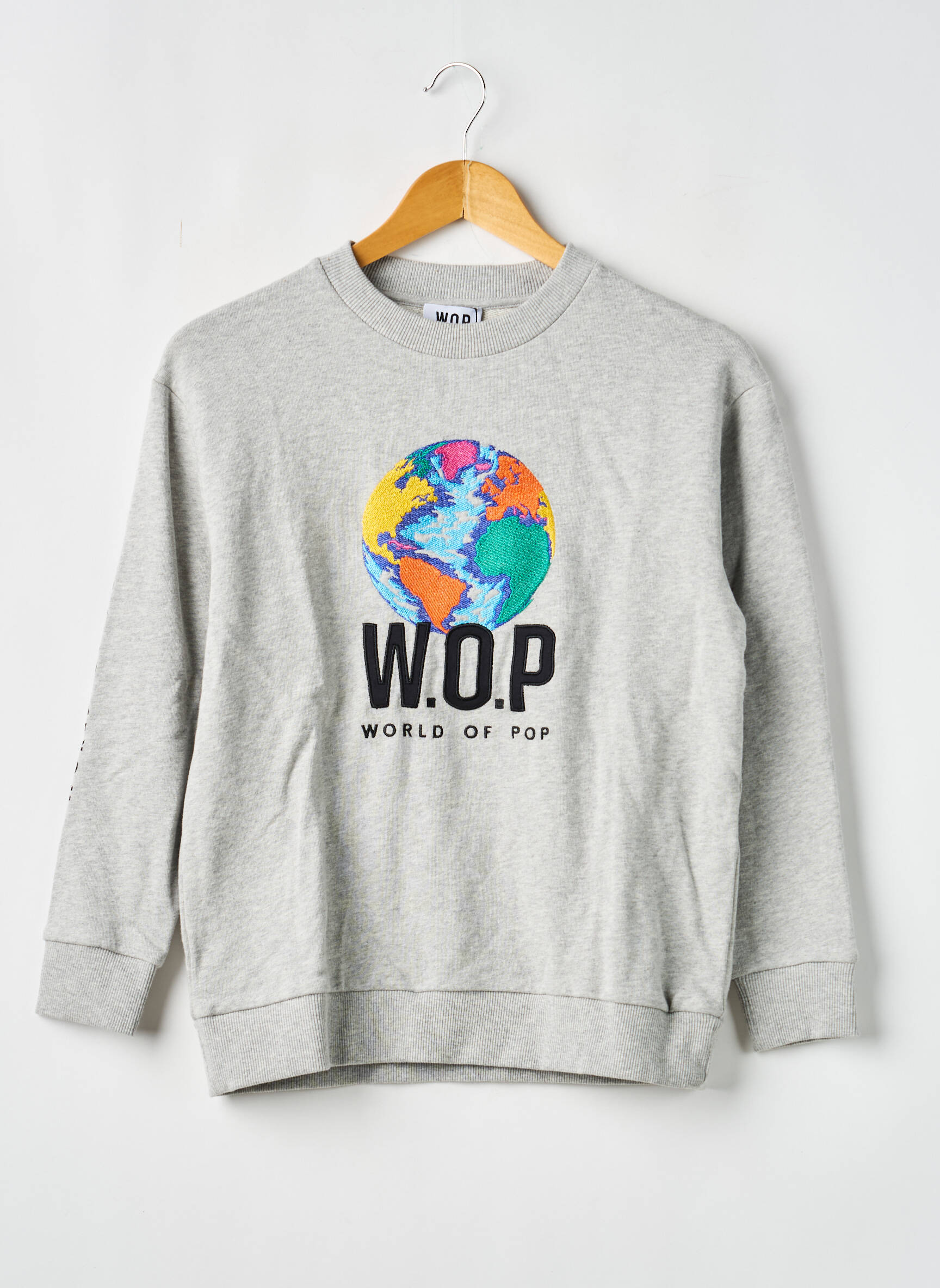 Mikroskopas siuvinėjimas ilgos rankovės pilka W.O.P (WORLD OF POP) vaikas