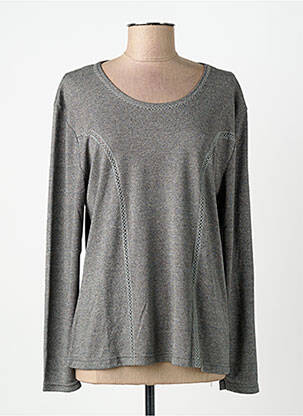 T-marškinys ilgos rankovės ilgos rankovės pilka FINETTE moteris