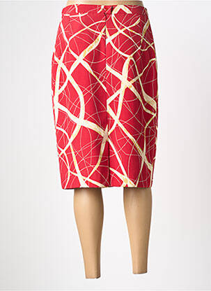 Pusilgis sijonas tiesi kirpimas raudona CLAUDE DE SAIVRE moteris
