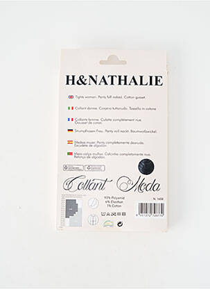 Kojinės fantazijos raštas juodas H.NATHALIE moteris