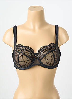Liemenėlė lengva ir skaidri pilnas palaikantis liemenėlės viršus juodas EMPREINTE moteris