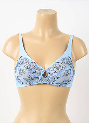Liemenėlė be rėmo pilnas palaikantis liemenėlės viršus mėlyna FLORALE BY TRIUMPH moteris