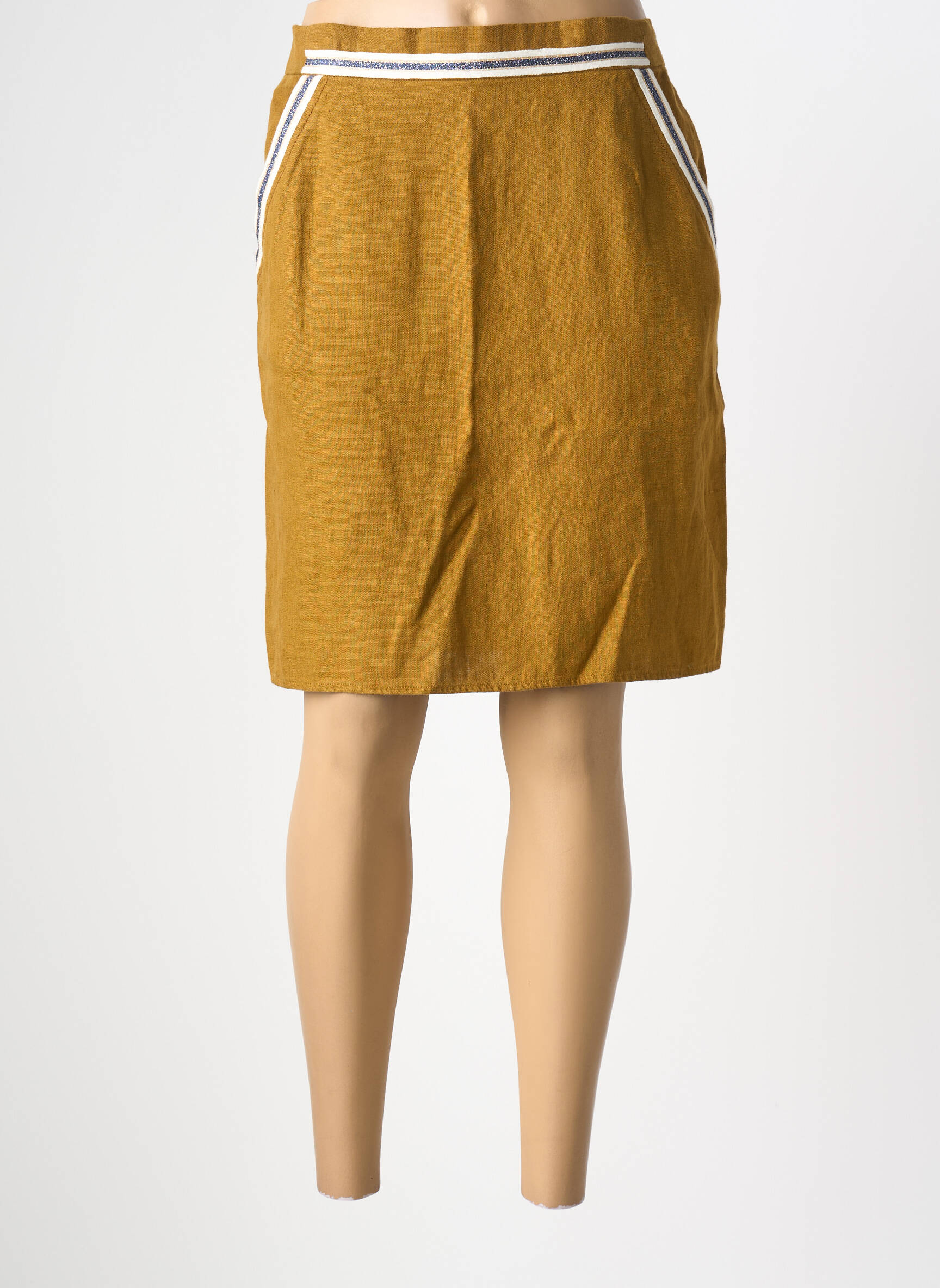 Pusilgis sijonas tiesi kirpimas žalias ZYGA moteris