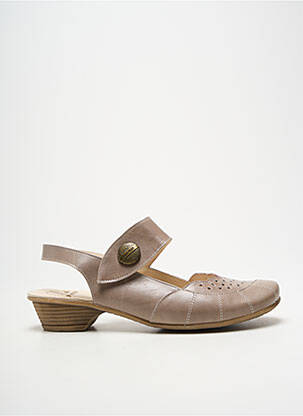 Sandalai/nu pėdos satino audinys kulnas nuo 4 iki 6 cm rudas PEDI GIRL moteris